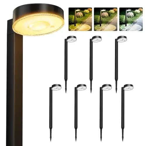 NIORSUN Solarlampen für Außen Garten, 8 Stück Hellere Solarleuchten für Außen mit 3 Farbtemperaturen, IP65 Wasserdicht Solar Gartenleuchten für Weg Rasen Gehweg Blumenbeet und Gartendeko