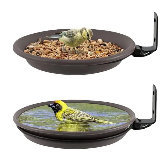Bseical Vogeltränke & Vogelfutterspender Hängend 2er-Set