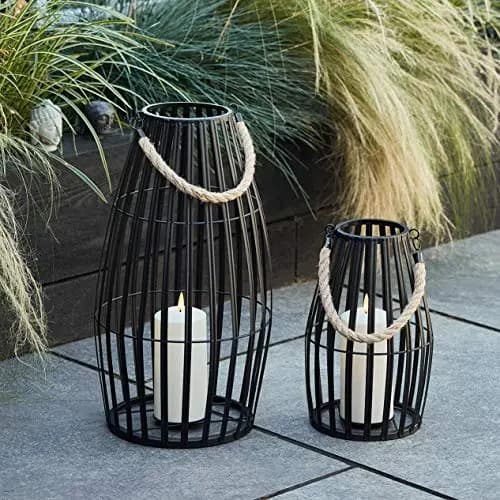 Lights4fun Metall-Laternen-Set