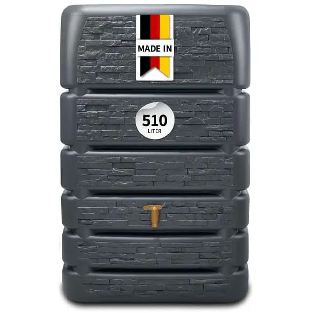 4rain Slim Stone Decor Mauertank 510 L Graphite Grey