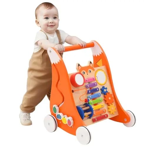 EULEUY FOX01 Lauflernwagen mit Musik und Formsortierer – Bild 1