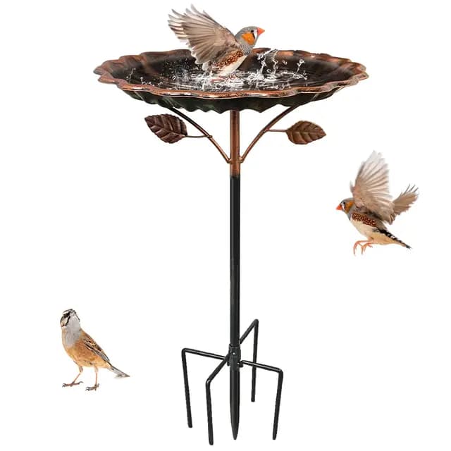Oneshlee Vogeltränke Stehend 85 cm Metall Bronze
