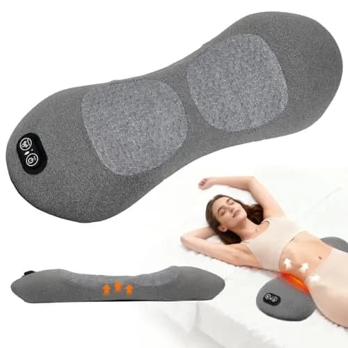 3 in 1 Rückenmassagegerät mit Massage und Wärme, Ergonomische Lendenstütze aus Memory Foam, Rückenstütze für Büro Auto und Zuhause mit Air Lift Funktion (A)