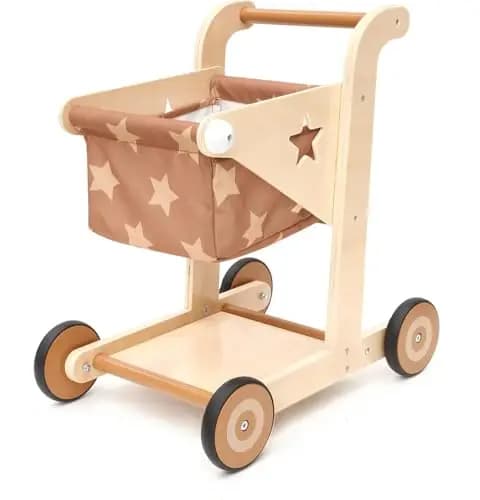 Asweets 2-in-1 Lauflernwagen Holz AS-BW02 Braun