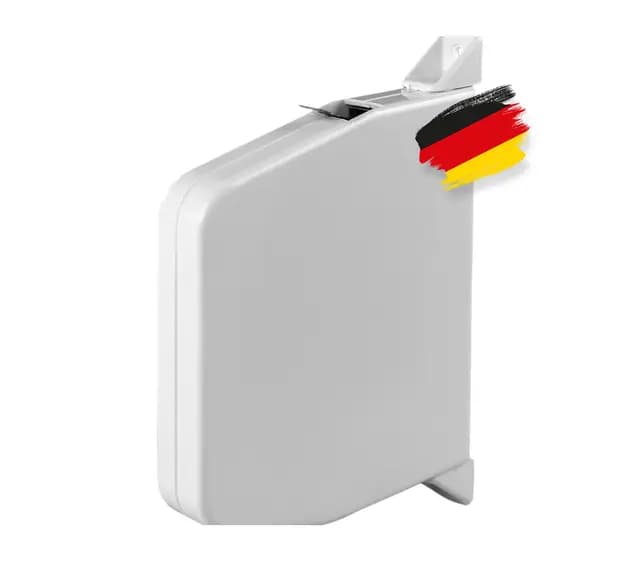 BAUHELD Rolladen-Gurtwickler Aufputz - Einfädelautomatik - Robuster Rollladen Aufwickler für Rolladengurt 23mm [ohne Gurt] - 180 Grad Schwenkbar - Maxi Rollo-Wickler mit Lochabstand 188mm - Weiß