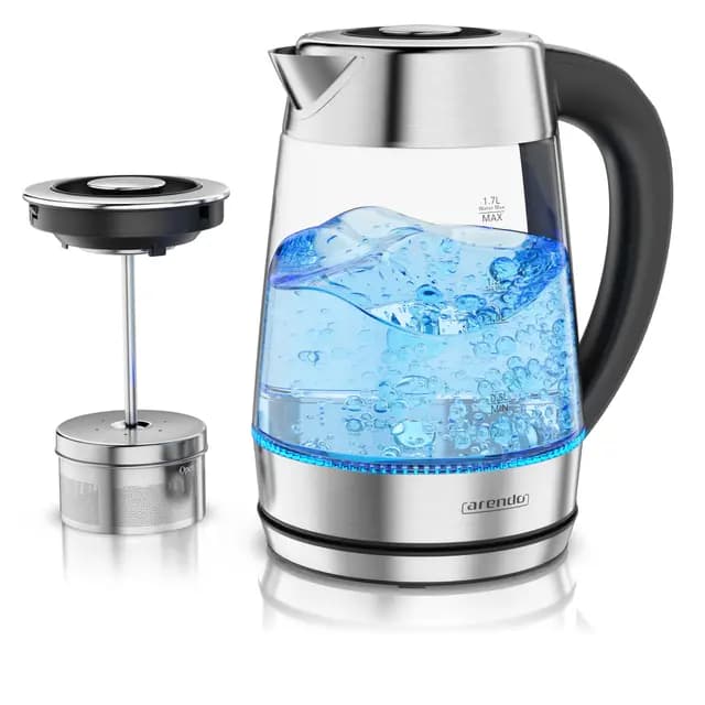 Arendo iNFISE Wasserkocher Glas mit Teesieb 1,7 L