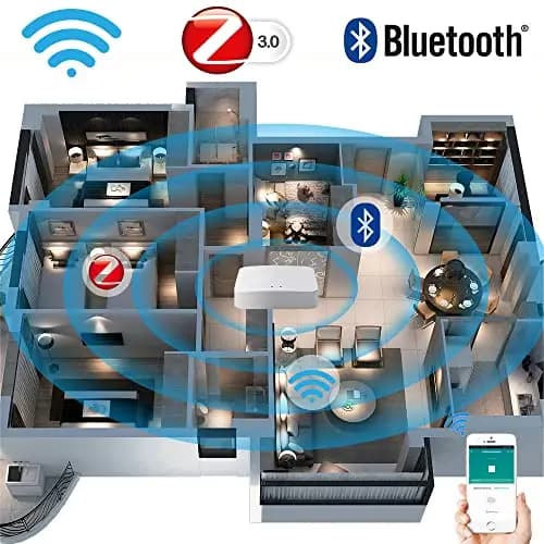 KETOTEK Tuya ZigBee WLAN Bluetooth Gateway Hub, Smart Life APP Steuerung, Nur für Tuya-kompatible Geräte