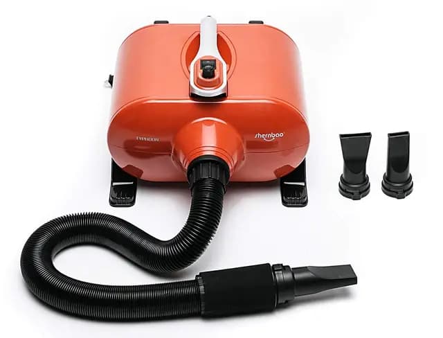 shernbao Dualmotor Hundetrockner Hundefön Blower Pet Dryer Haustier-Fellpflegegebläse mit Heizung stufenlos 6.0 HP 3000W