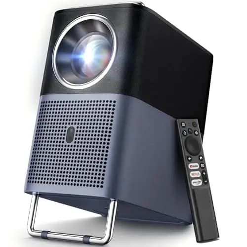 TCL A1s Beamer 4K Full HD, Integriertes Offizielles Google TV/Netflix/APV, 2×Dolby 8W, 600 ISO Lumen, Bluetooth und WiFi, Autofokus, 6D Trapezkorrektur, für Handy-und Spieleprojektion, Heimkino