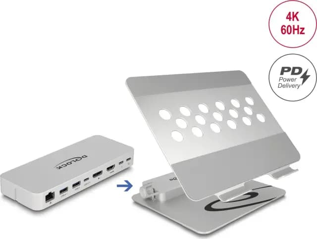DeLOCK Tablet und Notebook Ständer mit Dockingstation