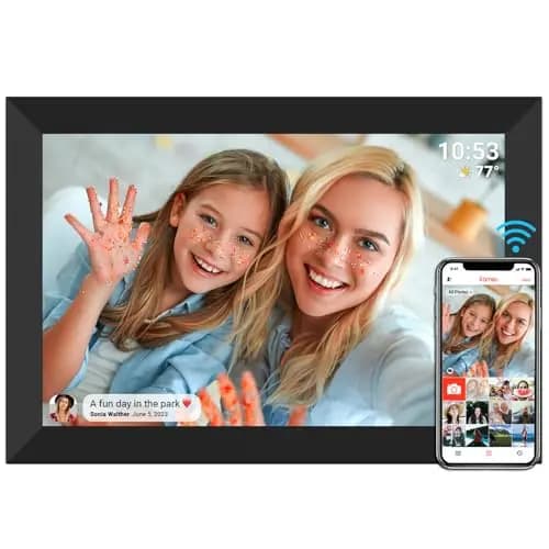 dxmart Frameo Digitaler Bilderrahmen 10,1 Zoll WLAN