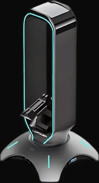 LC-Power Headset-Ständer USB 3.0 Hub mit RGB schwarz