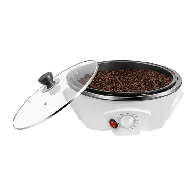 Elektrische Kaffee Röster Maschine,1200W Kaffeebohnenröster Haushalt Elektrische Trommel Typ Rotation Kaffeeröster