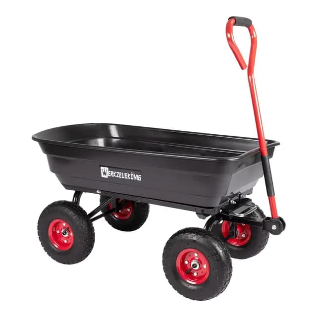 Werkzeugkönig WK-GW01 Gartenwagen Metall Schwarz – Bild 1