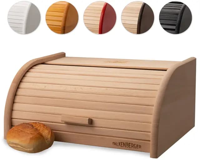 FALKENBERGER Rollbrotkasten Eichenholz XL 39×28×18 cm
