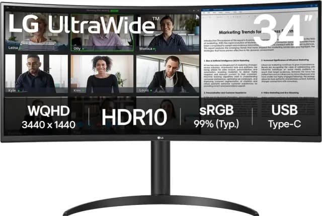 LG UltraWide 34WR55QK-B Monitor