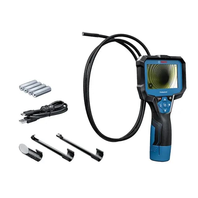 Bosch Professional Inspektionskamera GIC 12V-4-23 C (Kabellänge: 150 cm, Ausrichtungsfunktion „Up Indication“, hochauflösende Anzeige: 4,3”-Bildschirm, 800x480px Pixel, in Karton)