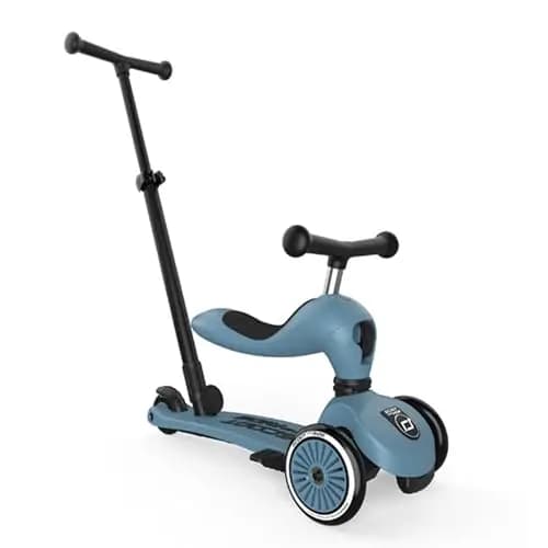 Scoot & Ride Highwaykick 1 Push and Go Kickboard mit Sitz Kinderroller Scooter 2in1 Laufrad mit Lenkstange ab 1 2 Jahren mitwachsend Höhenverstellbar werkzeuglos
