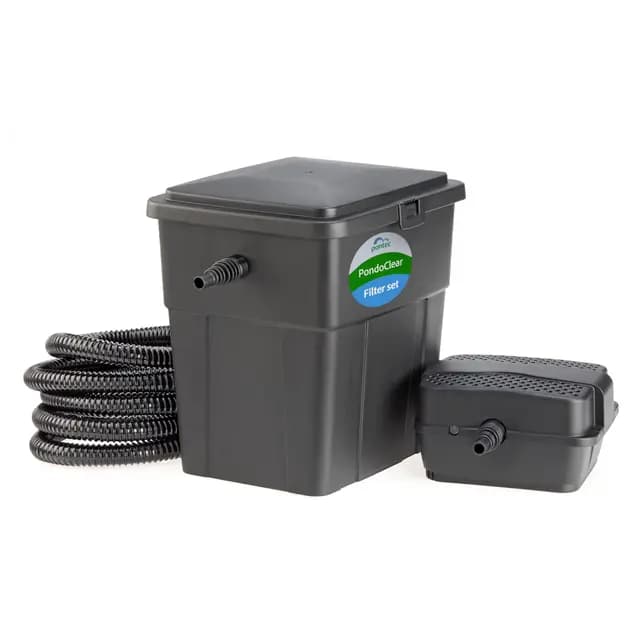 Pontec 51226 PondoClear Set 4000 - Mehrstufiges Filtersystem aus Durchlauffilter und UVC-Einheit (7 Watt) / Komplettset, Blau