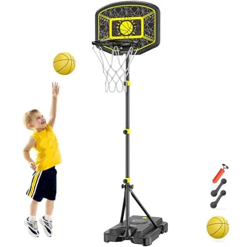 Basketballkorb mit Ständer Basketballkorb Set 110-190 cm höhenverstellbares Outdoor und Indoor Spielzeug für Kinder