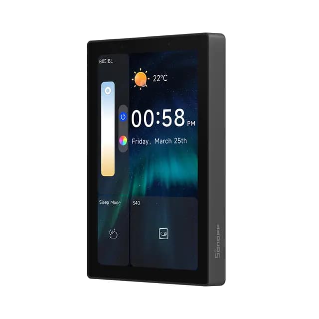 SONOFF NSPanel Pro 120 Smart Home Control Panel, Integriertes Zigbee Gateway mit Heimsicherung, 11,9 cm (4,7 Zoll) großes Display mit Energieverbrauchsüberwachung, Kameras