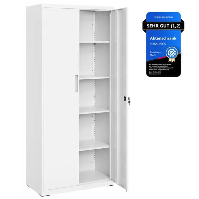 SONGMICS OMC015W01 Stahl-Aufbewahrungsschrank