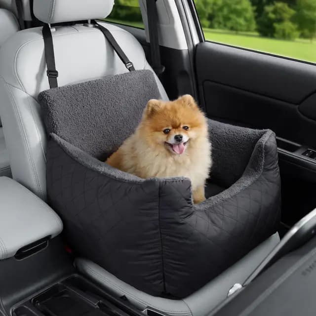 Lesure Hundesitz Auto Kleine Hunde - Wasserdichter Hundesitz Auto Rückbank, Hunde Autositz Für Kleine Hundemit, Ansteckbare Leine Für Autositz Hund, Schwarz