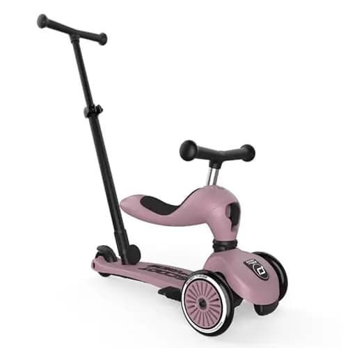 Scoot & Ride Highwaykick 1 Push and Go Kickboard mit Sitz Kinderroller Scooter 2in1 Laufrad mit Lenkstange ab 1 2 Jahren mitwachsend Höhenverstellbar werkzeuglos
