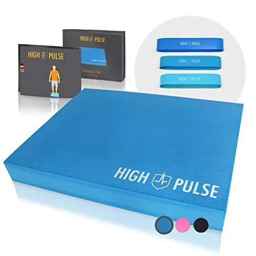 High Pulse® XXL Balance Pad inkl. 3X Fitnessbänder + Poster – Balancekissen für EIN verbessertes Gleichgewicht, Koordination und Stabilität