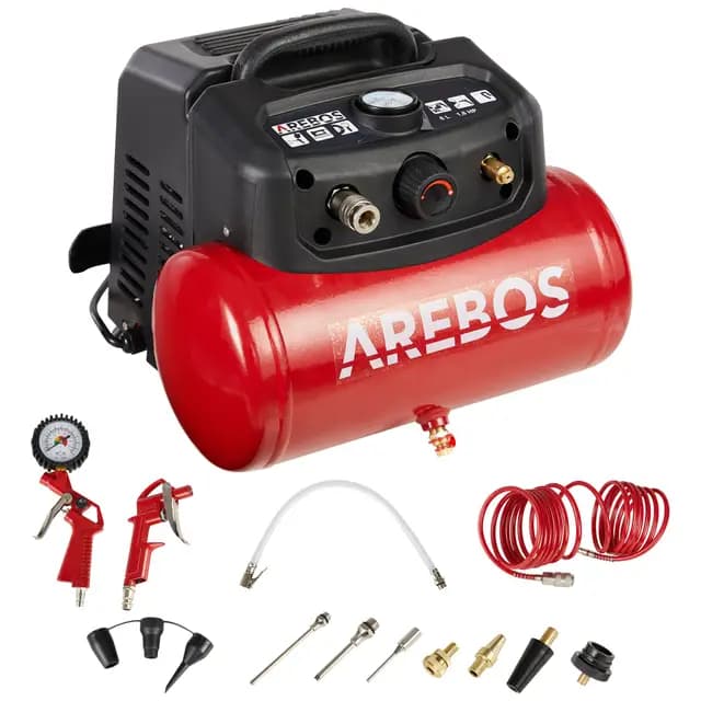 Arebos 6L 1200W Druckluftkompressor