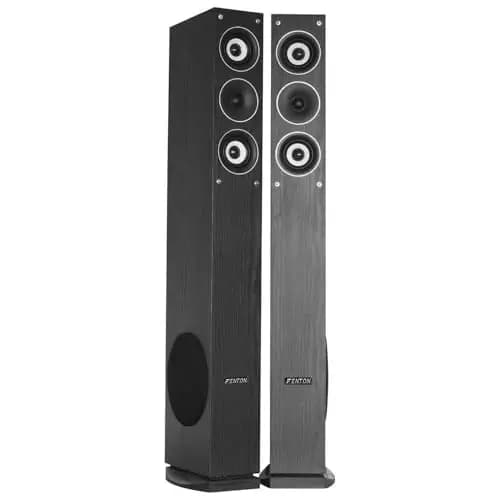 Fenton SHFT52B HiFi Lautsprecher Set, 3-Wege passives Standlautsprecher Paar - 500 Watt - Hi-Fi Lautsprecher Boxen - Schwarz