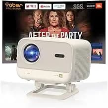 【SGS Zertifiziert Hohe Helligkeit】Smart Beamer Kompatibel mit Netflix, JBL 16W Dolby Audio, HDR10, Autofokus & Trapezkorrektur, WiFi & Bluetooth, Beamer 4k Heimkino, Yaber L2 Plus FHD 1080P Projektor