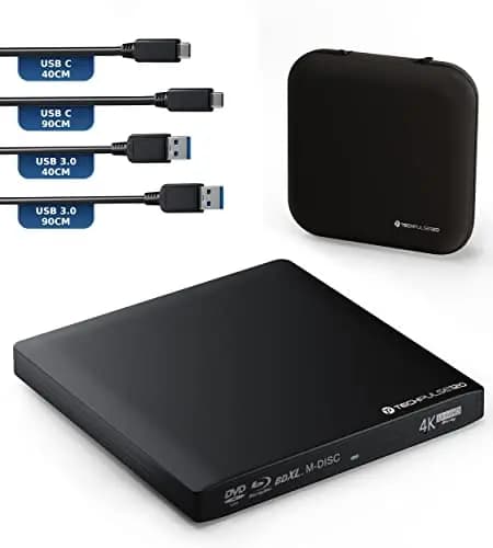 techPulse120 Imperator 4K Blu-ray Brenner extern USB-C Aluminium