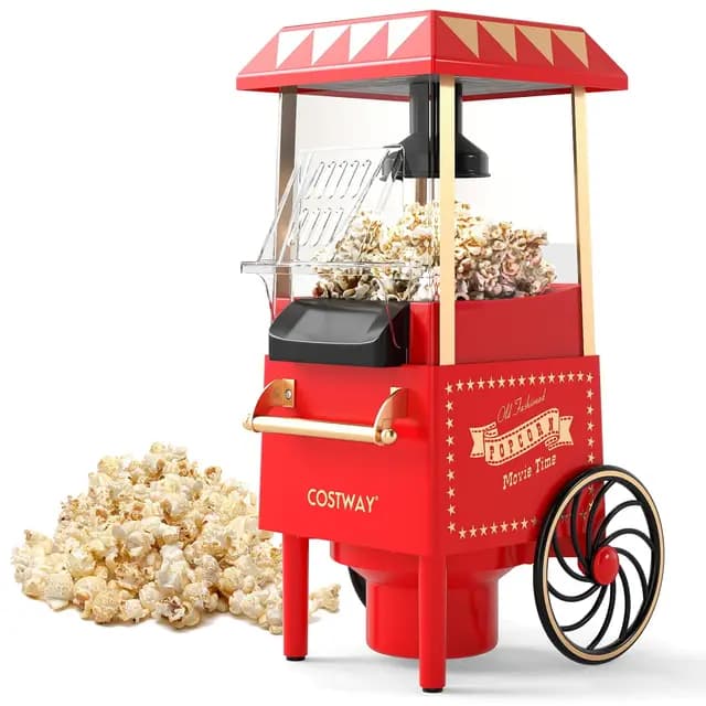 COSTWAY Retro Popcornmaschine – Bild 1