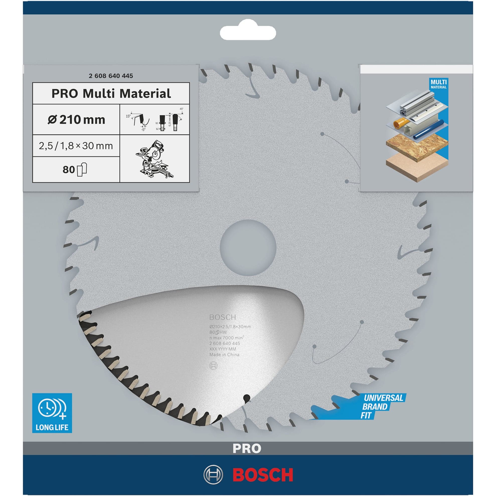 PRO Multi Material Kreissägeblatt, Ø 210mm, 80Z – Bild 1