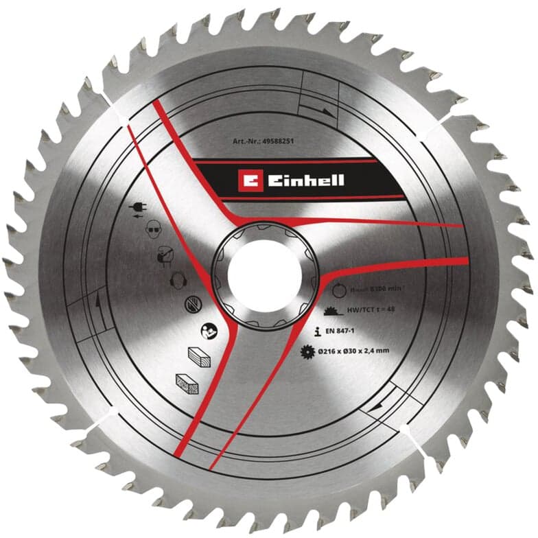 Kreissägeblatt HM, Ø 216 x 30mm, 2,4mm, 48Z – Bild 1