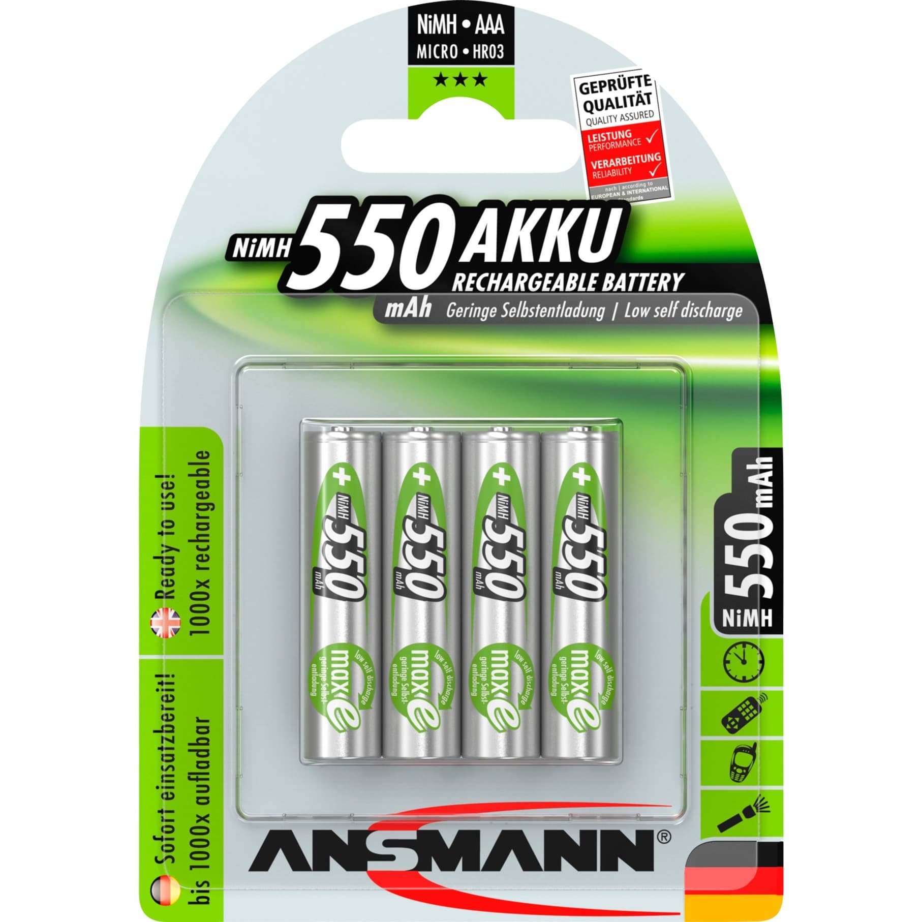 550mAh, Akku – Bild 1