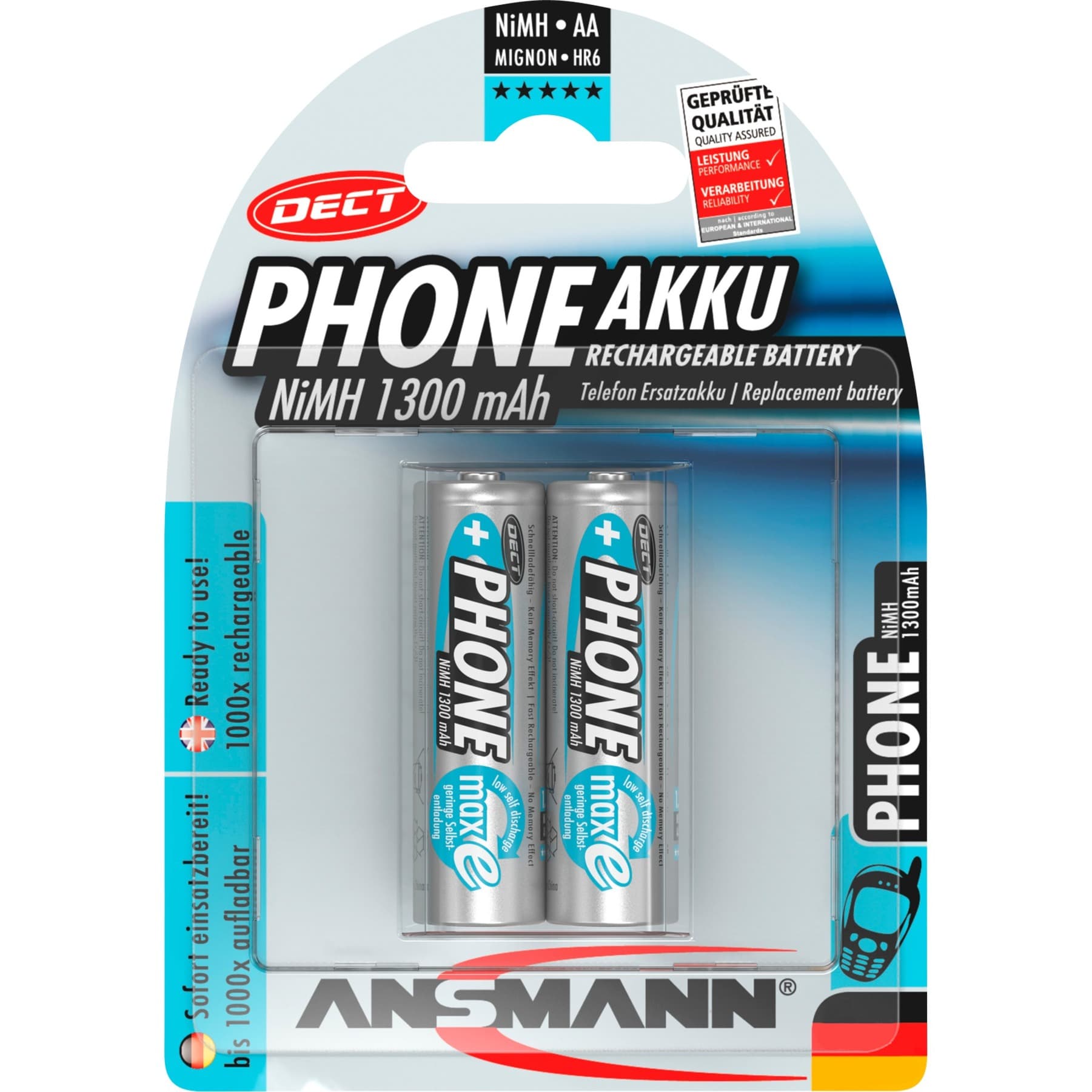 1300mAh DECT, Akku – Bild 1