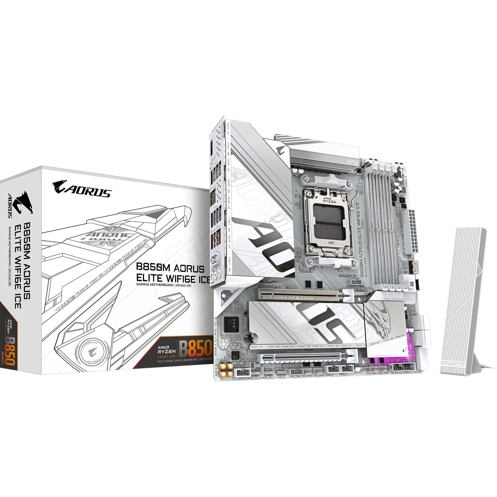 B850M AORUS ELITE WIFI6E ICE, Mainboard – Bild 1