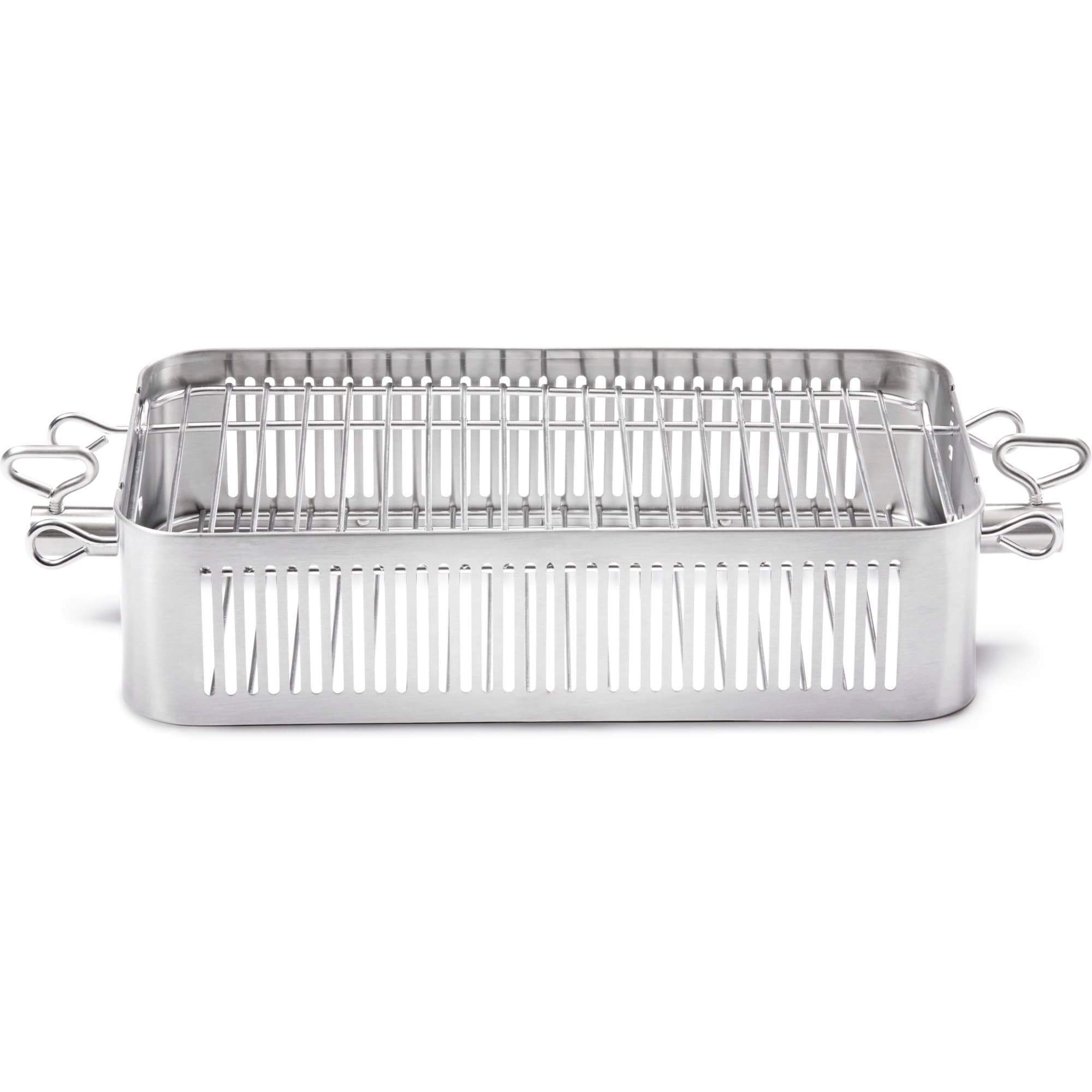 Edelstahl Drehspieß-Grillkorb