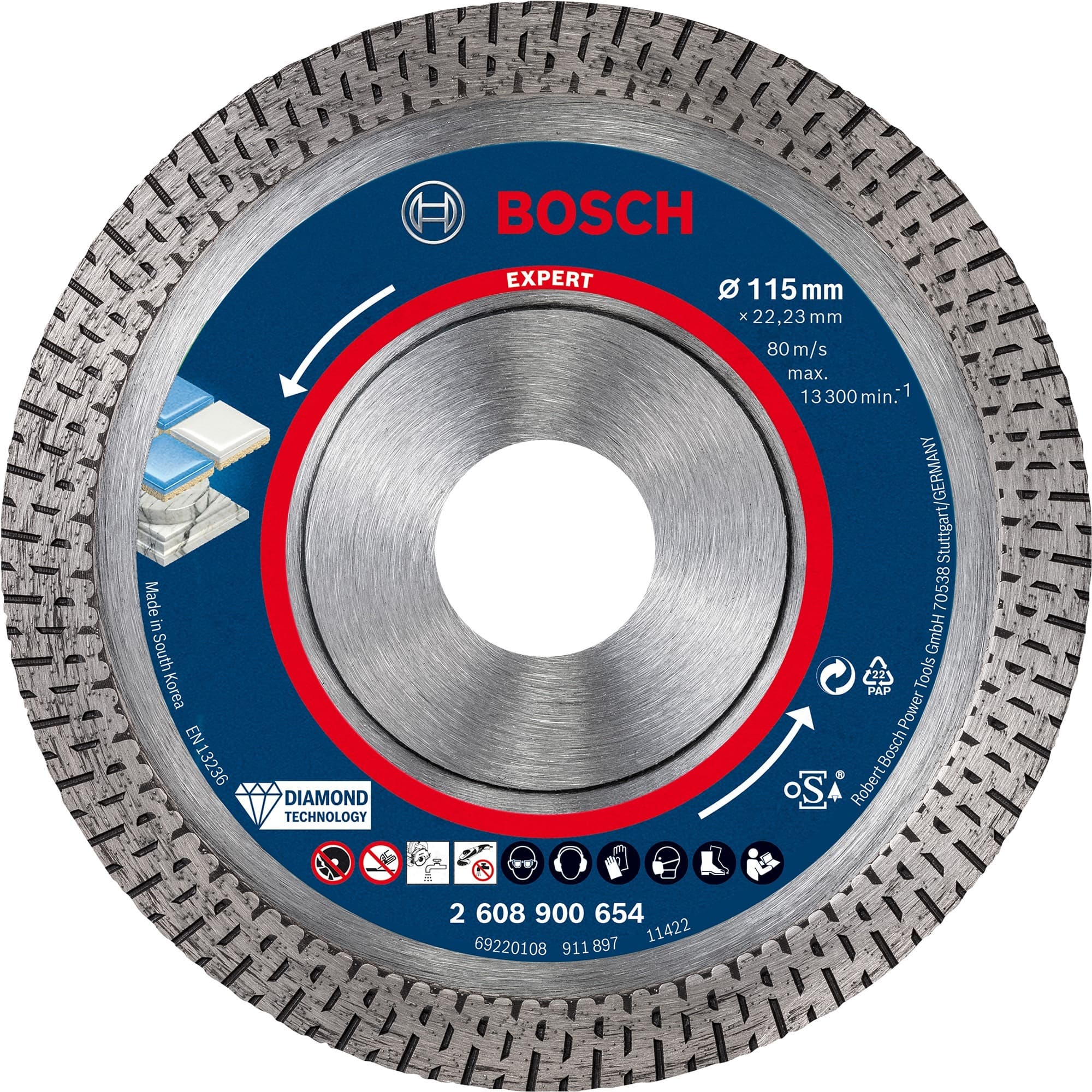 Diamanttrennscheibe Expert HardCeramic, Ø 115mm – Bild 1