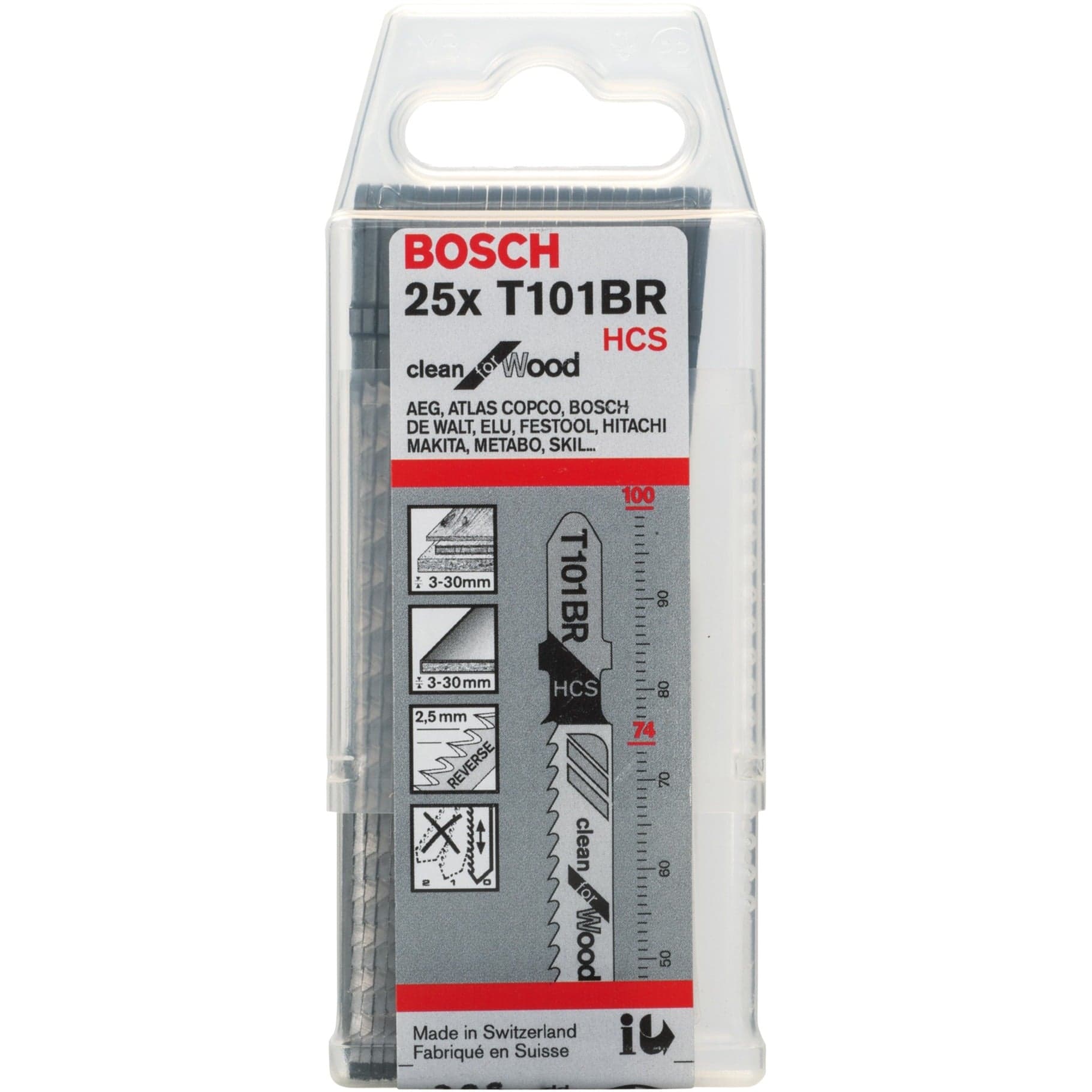 Stichsägeblatt T 101 BR Clean for Wood, 100mm – Bild 1