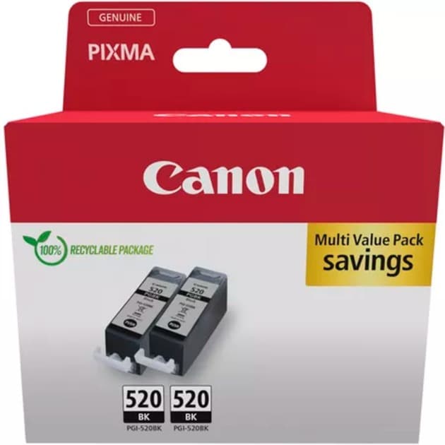 Tinte Doppelpack schwarz PGI-520BK – Bild 1