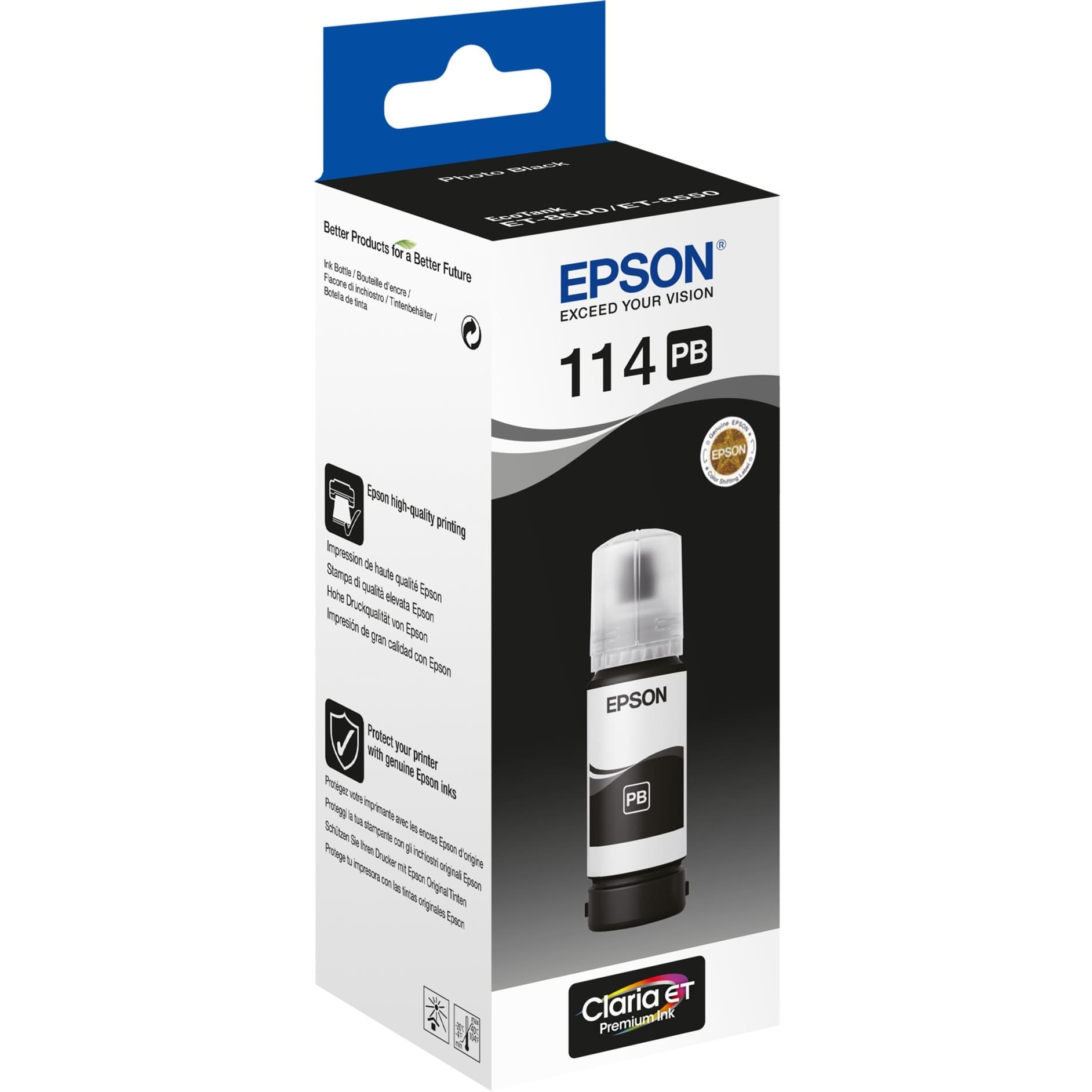 Tinte photoschwarz 114 EcoTank (C13T07B140) – Bild 1