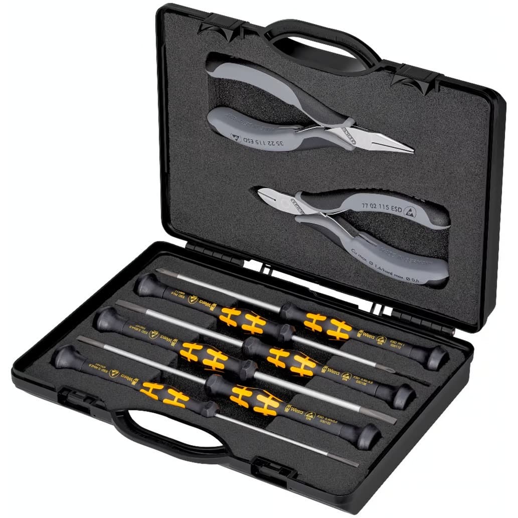 Elektronikzangen-Set ESD, 8-teilig – Bild 1