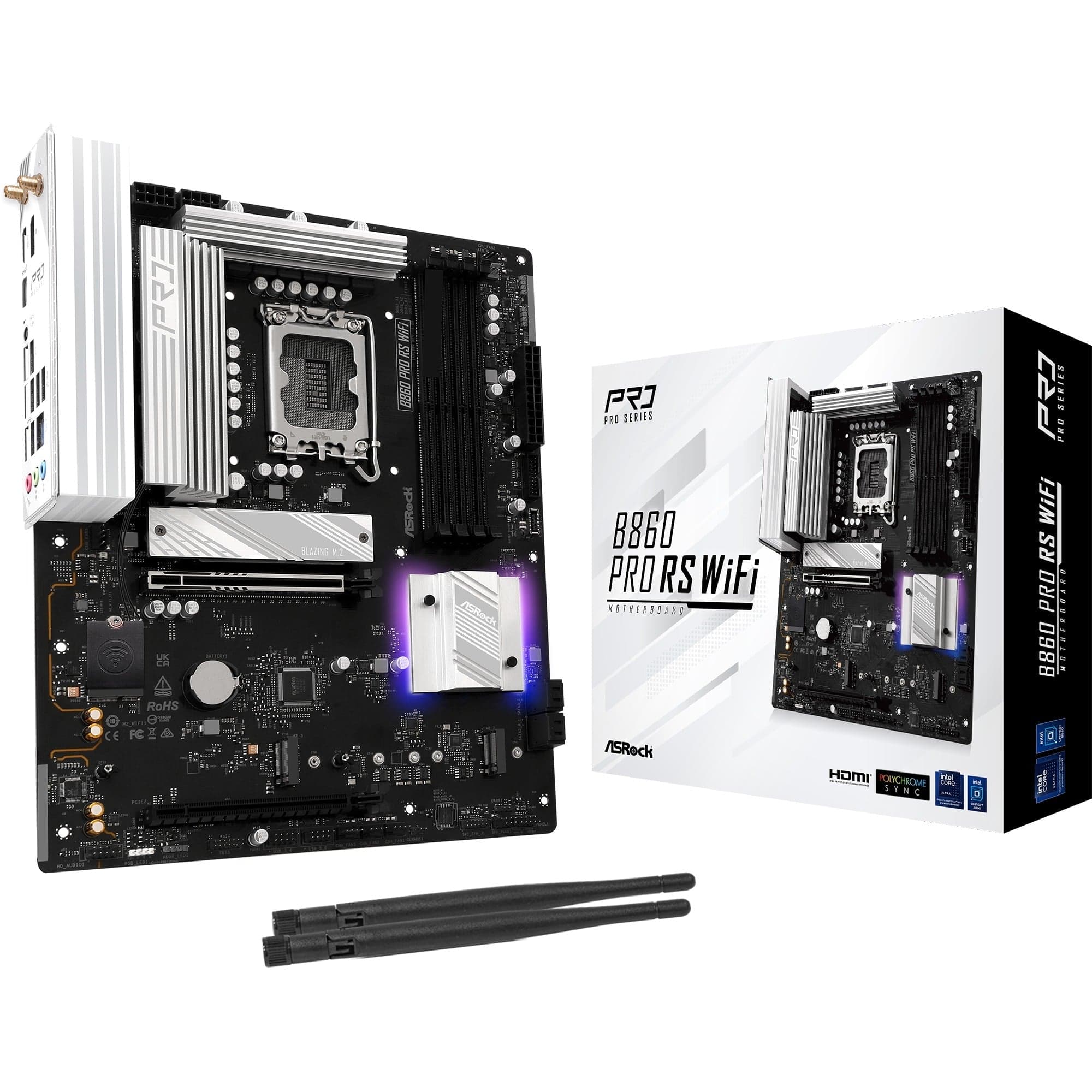 B860 Pro RS WiFi, Mainboard – Bild 1