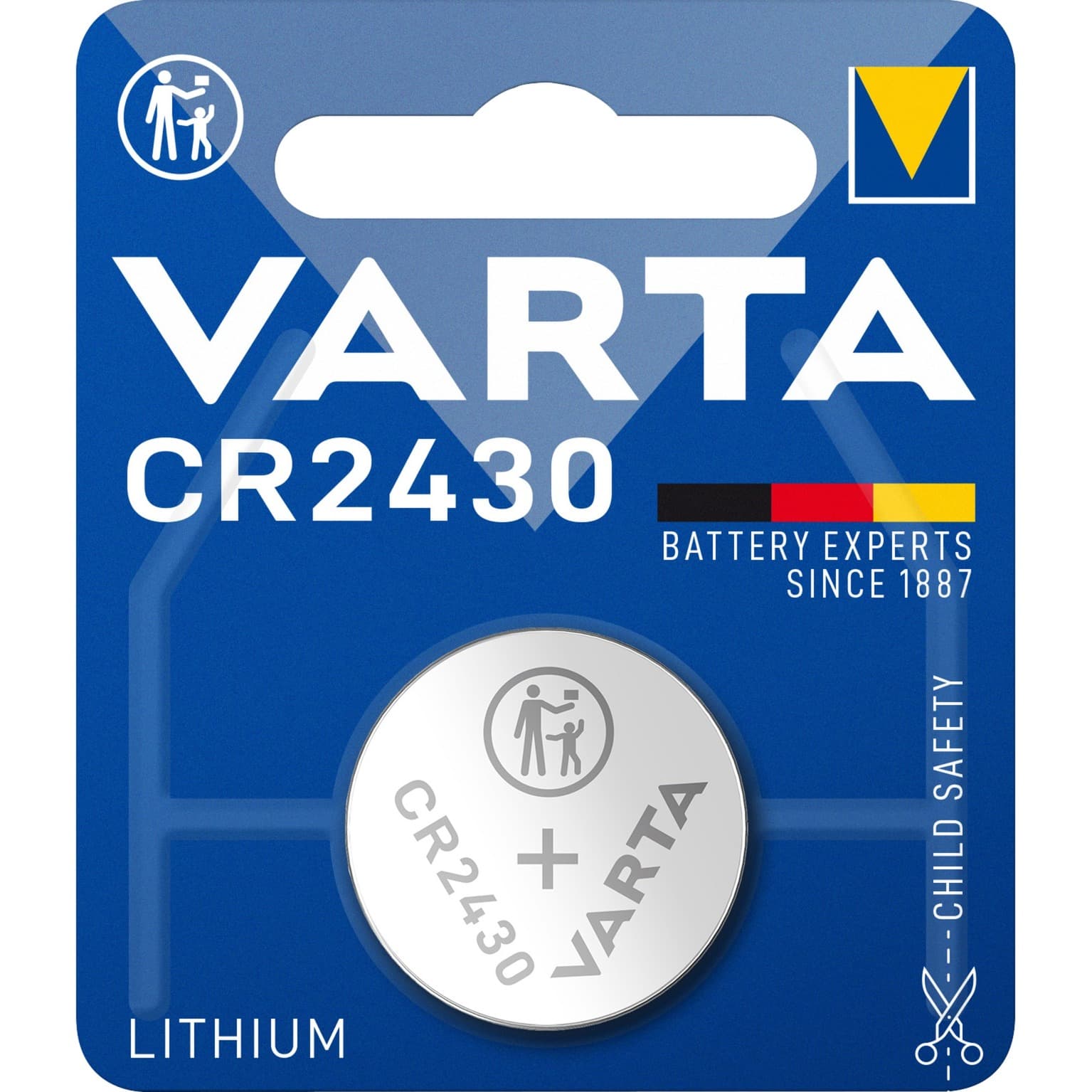Lithium Coin Knopfzelle CR2430, Batterie – Bild 1