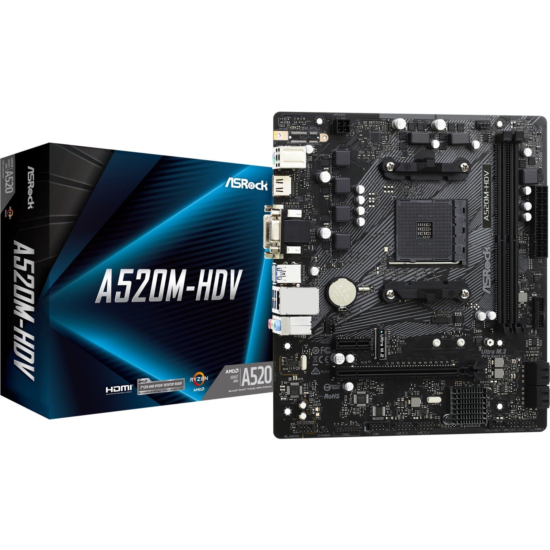 A520M-HDV, Mainboard – Bild 1