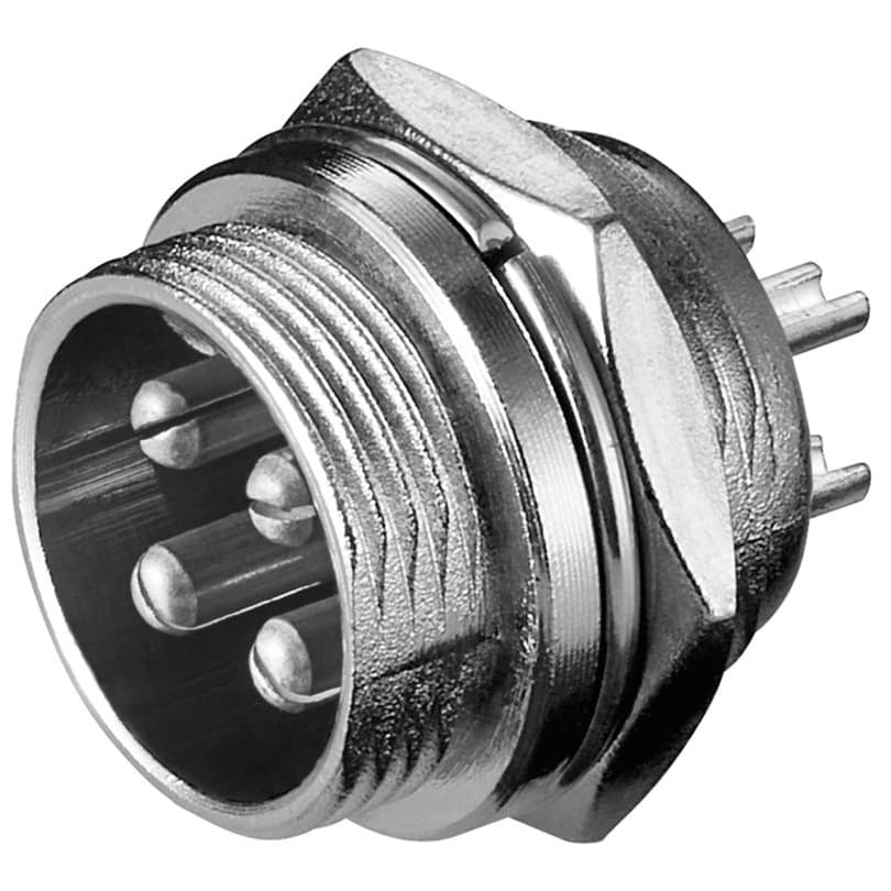 Mikrofon-Einbaustecker, 4Pin, Einbau-Anschluss – Bild 1
