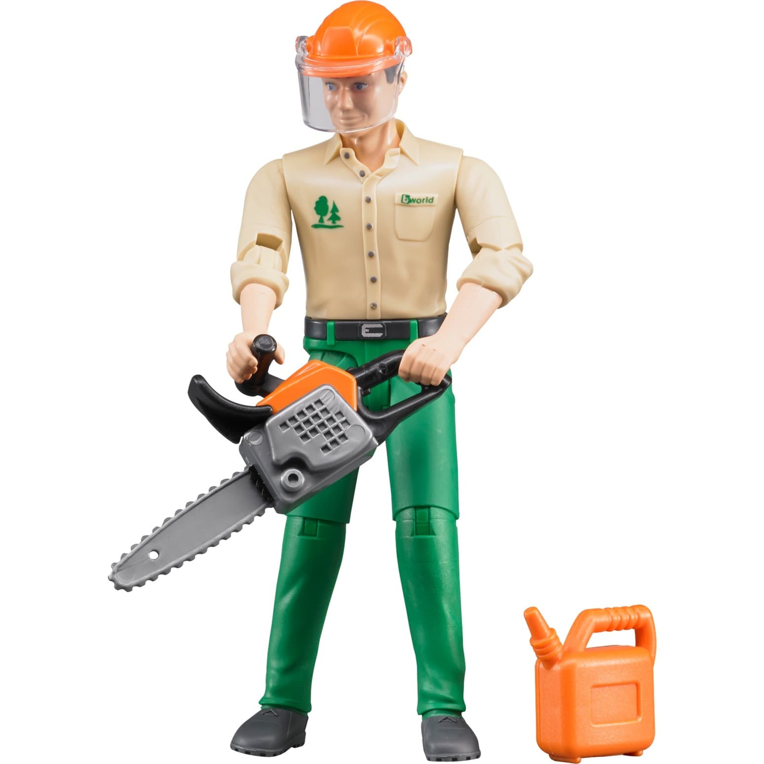 Forstarbeiter mit Zubehör, Spielfigur – Bild 1